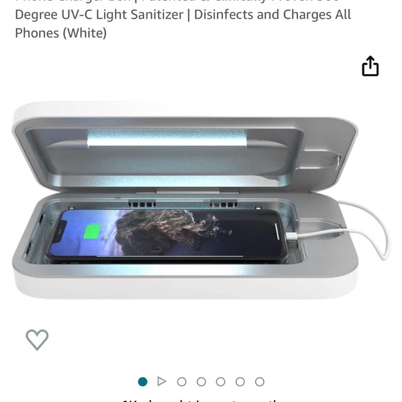 Phonesoap 3 UV Sanitizer and Charger, White - Picture 2 of 7